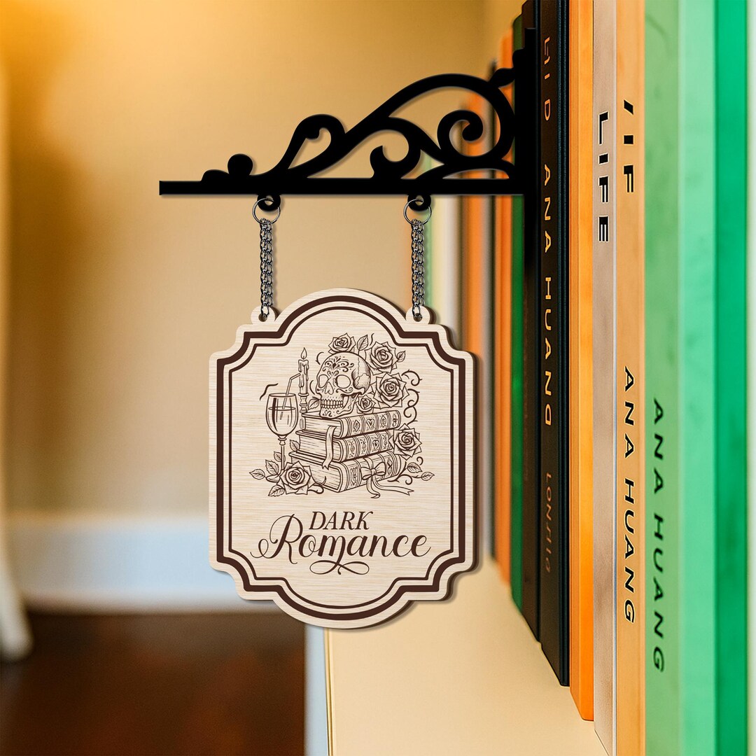 Romance Library Sign Personalized Dark Romance Tavern Sign, Custom Library Divider, Booktok ...