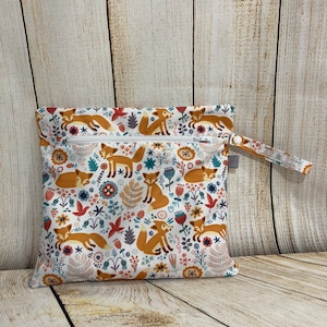 Wetbag Fuchs personalisierbar handgemacht Windeltasche Nasstasche Wechseltasche Hygienebeutel Schwimmbadtasche Strandtasche Kulturbeutel