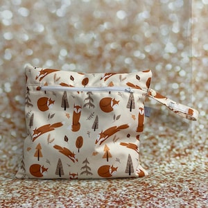 Wetbag Fuchs personalisierbar handgemacht Windeltasche Nasstasche Wechseltasche Hygienebeutel Schwimmbadtasche Strandtasche Kulturbeutel