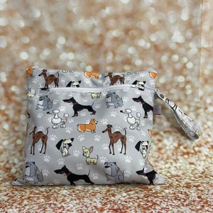 Wetbag Hunde personalisierbar handgemacht Windeltasche Nasstasche Wechseltasche Hygienebeutel Schwimmbadtasche Strandtasche Kulturbeutel