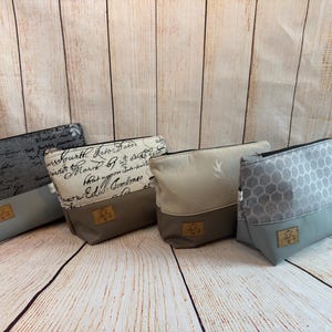 Toiletry bag with 2 inner compartments, handmade, cosmetic bag, wash bag, toiletry bag, make-up bag
