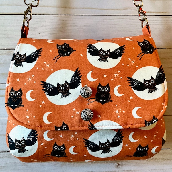 Moonlit Owls Messenger Purse