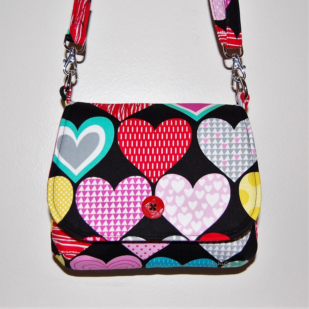 Hearts Mini Messenger Purse - Etsy