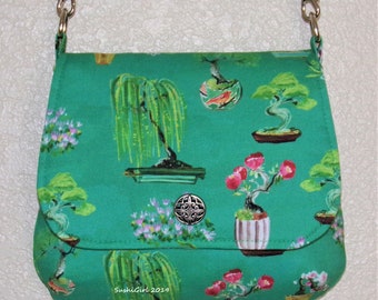 Bonsai Trees Mini Messenger Purse