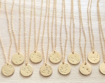 Pisces Constellation Necklace,  March birthday gift, Pisces Zodiac Gift, Friendship Necklace Long distance Best Friend Gift