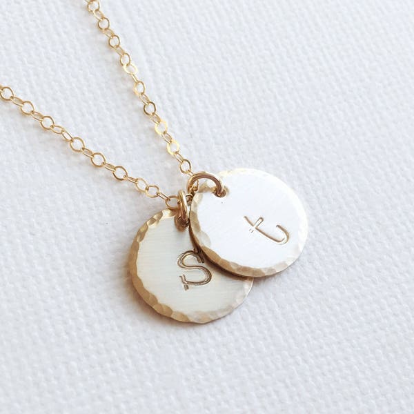 Mom Initial Necklace, Mother's Day Gift For Mom, Mom Birthday gift, Children's Initials, Personalized Gold Initial Necklace, Lowercase