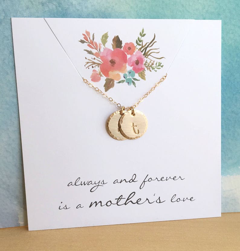 Collar inicial de mamá, regalo del día de la madre para mamá, regalo de cumpleaños de mamá, iniciales de los niños, collar inicial de oro personalizado, minúsculas imagen 2