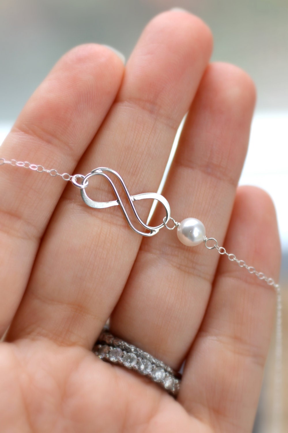 Mother of the Bride Gift Mom Necklace Infinity Necklace Etsy