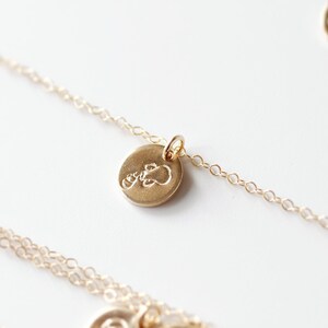 Aquarius Necklace, Zodiac Necklace, Gold Aquarius Necklace, Zodiac Jewelry, February Birthday Gift, Aquarius Sign, Dainty, Small Charm image 2