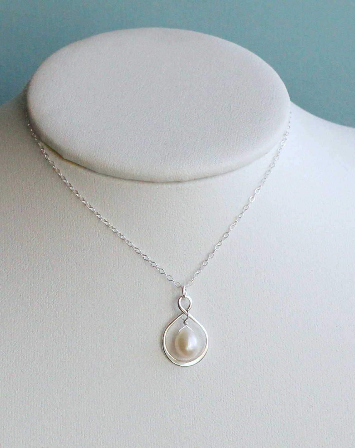Infinity Necklace Silver Infinity Pendant Necklace With Etsy