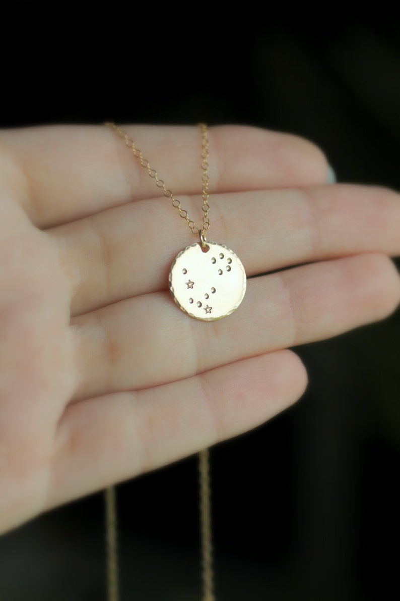 Taurus Sign Constellation Necklace, Taurus Zodiac Jewelry, Sagittarius Constellation, Friendship Necklace May Birthday gift, Taurus Necklace image 4