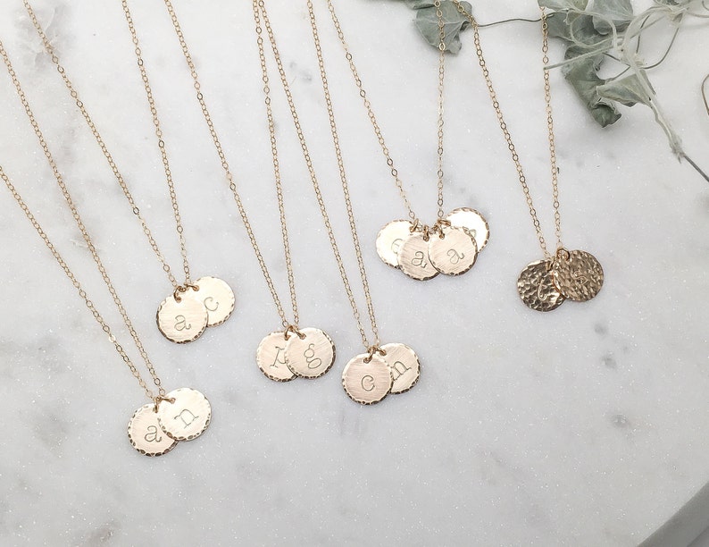 Mom Initial Necklace, Mother's Day Gift For Mom, Mom Birthday gift, Children's Initials, Personalized Gold Initial Necklace, Lowercase image 4