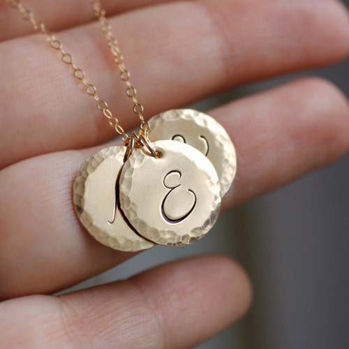 Mother's Gold Initial Necklace Mother's 