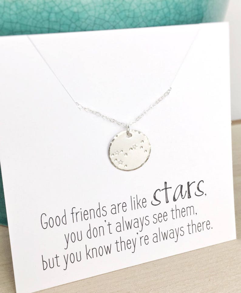 Big Dipper Necklace, North Star, Alaska Necklace, Alaskan Flag, Gold Constellation Necklace, Pole Star, Best Friend Gift, Long Distance Gift image 3