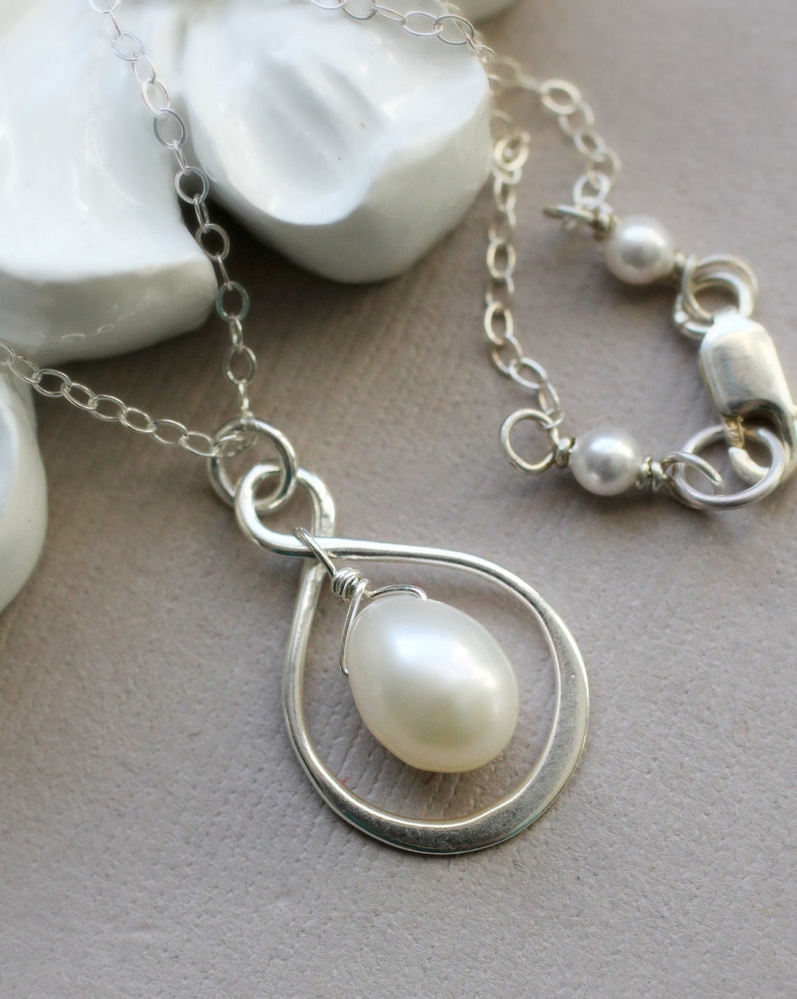 Infinity Necklace Silver Infinity Pendant Necklace With Etsy