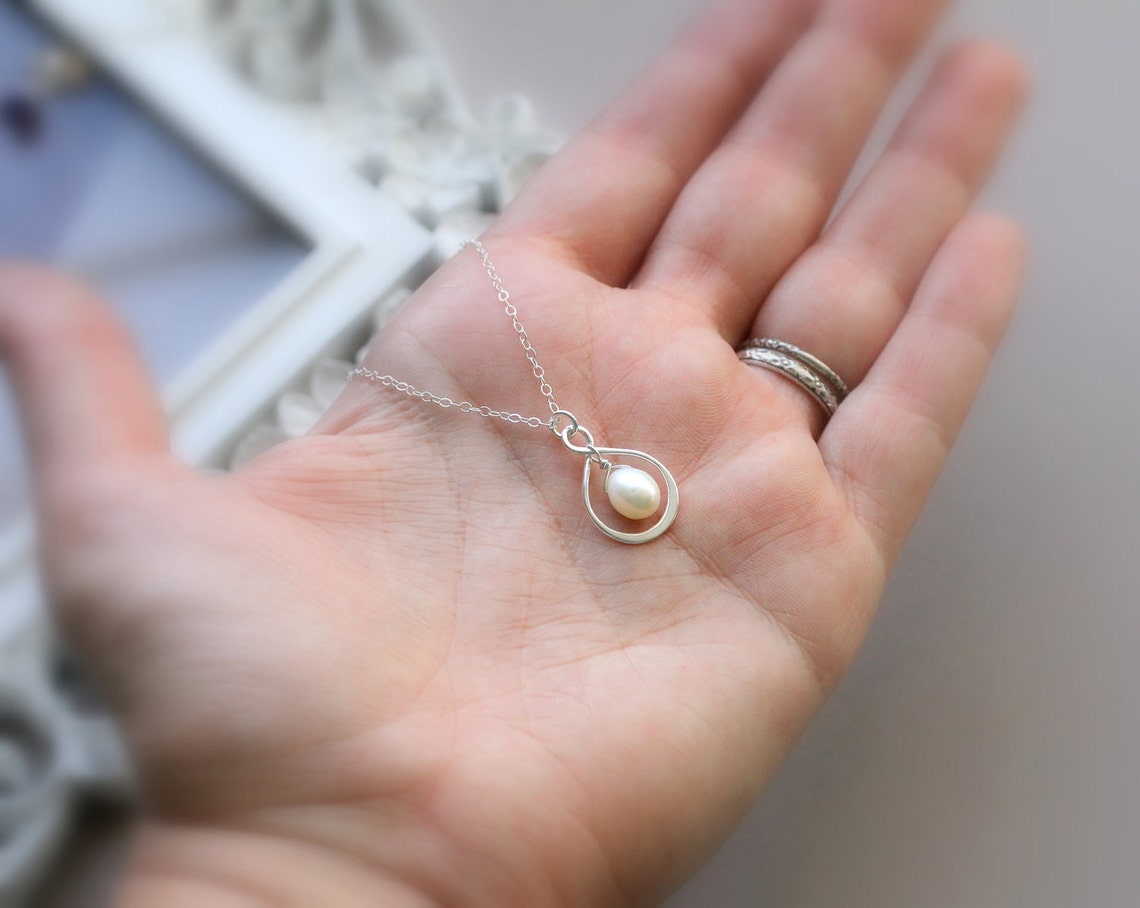 Infinity Necklace Silver Infinity Pendant Necklace With Etsy