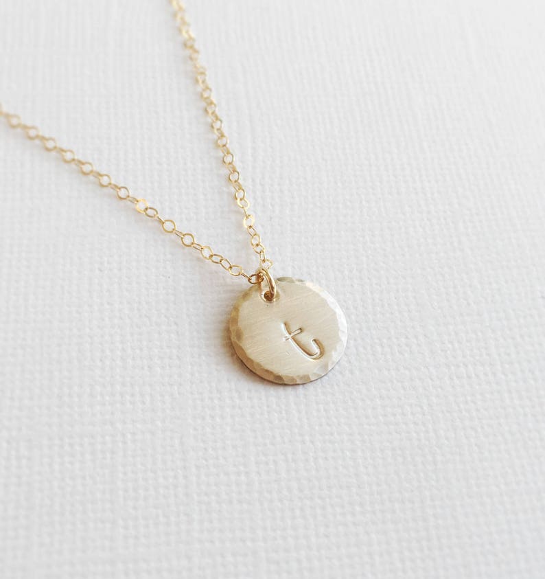 Mom Initial Necklace, Mother's Day Gift For Mom, Mom Birthday gift, Children's Initials, Personalized Gold Initial Necklace, Lowercase image 3