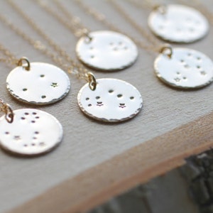 Taurus Sign Constellation Necklace, Taurus Zodiac Jewelry, Sagittarius Constellation, Friendship Necklace May Birthday gift, Taurus Necklace image 2