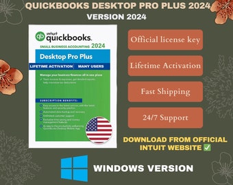 QuickBooks Desktop Pro plus 2024 - Official License key-Lifetime Activation- download from official website- USA updatable version