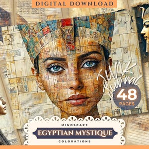 Ancient Egyptian Junk Journal Pages | Egypt Art | Egyptian Mystique | Junk Journal | Scrapbooking | Journaling Pages | Ephemeral | Paper Kit