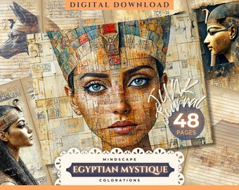 Forntida egyptiska skräpjournalsidor | Egyptisk konst | Egyptisk mystik | Skräpjournal | Scrapbooking | Journalsidor | Efemeral | Papperssats