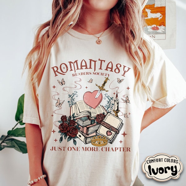 Romantasy Book Lovers T-Shirt Dress / Oversized Tee main image 1
