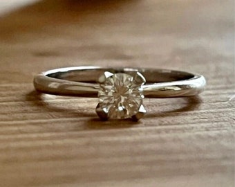 White Gold Diamond Solitaire Engagement Ring