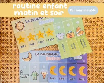 Routine Enfant Matin et Soir Personnalisée