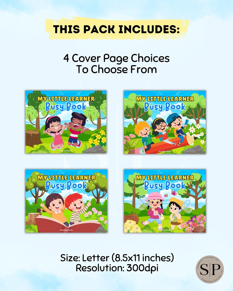 Busy Book Printable for Kids, Preschool Curriculum, Busy Book Activity