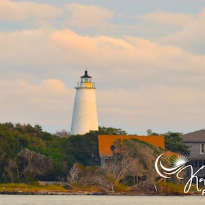 Ocracoke Lighthouse, Coastal Living, Ocracoke Island, North Carolina Lighthouse, Outer Banks Photography, Coastal Decor, OBX, Maritime Art
