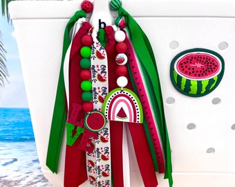 Sweet Summer Bogg Bag Charm, Watermelon Bogg Bag Charm, Watermelon Bogg Bag Charm, Summer Bag Charm, Pool Bag Tassel, Watermelon Tassel