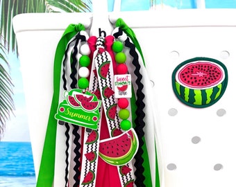 Sweet Summertime Bogg Bag Charm, Watermelon Bogg Bag Charm, Watermelon Bogg Bag Charm, Summer Bag Charm, Pool Bag Tassel, Watermelon Tassel