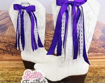 TENDANCE Nœuds pour bottes d'inspiration universitaire | Nœuds pour bottes | Nœuds pour bottes GameDay | Boot Bows I cadeau de fin d'études | Bottes du jour du match