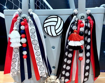 Personalized Volleyball Player Bag Charm, Volleyball Mom Bag Charm, Volleyball Bag Tag, Team Bag Tag CAN CUSTOMIZE COLORS