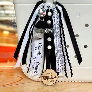 Personalized Volleyball Coach Bag Charm, Volleyball Coach Keychain, Personalized Volleyball Coach Gift, Coach Tassel *CAN BE CUSTOMIZED* image 2
