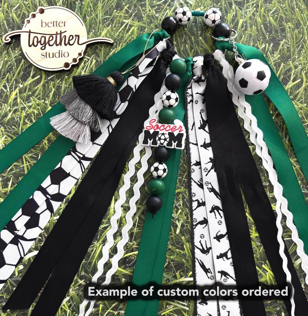 Soccer Bogg Bag Tassel Charm, Custom Color, Personalized Bag Tag, Sport ...
