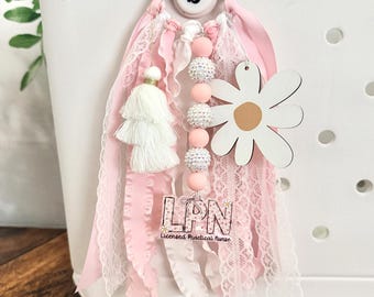 Personalized LPN Bag Charm, LPN Bogg Bag Tassel, Licensed Practical Nurse Gift, lpn Gift, Bogg Bag Accessory, LPN Life, Customizable Colors