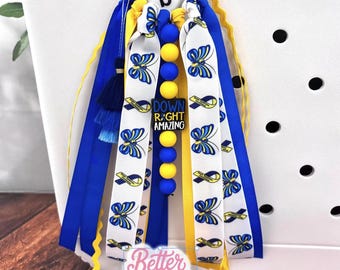 Down Syndrome Awareness Bag Tassel, Down Syndrome Awareness, Down Syndrome Charm, Down Syndrome Awareness Bag Accessory, CAN CUSTOMIZE*