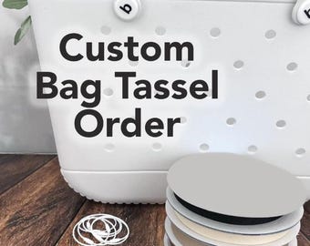 Create-Your-Own Bag Charm – Bogg Bag Tassel, Have a vision? Let us know your colors and theme, and we’ll bring it to life