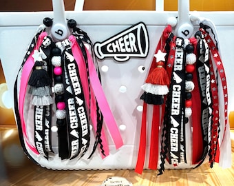 Personalized Cheer Bag Charm, Cheerleader Bag Charm, Cheer Mom Bag Charm, Cheer Mom Keychain, Sports Team Gift, Cheer Bag Tag CAN CUSTOMIZE
