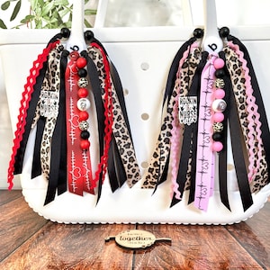 Rockin the Nurse Life, Nurse Bag Charm, Nurse Gift Idea, Nursing Accessories, Nurse Tassel, Leopard Print