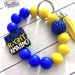 Down Syndrome Awareness Wristlet, Down Syndrome Keychain, Down Syndrome Awareness Accessory, *CAN CUSTOMIZE*
