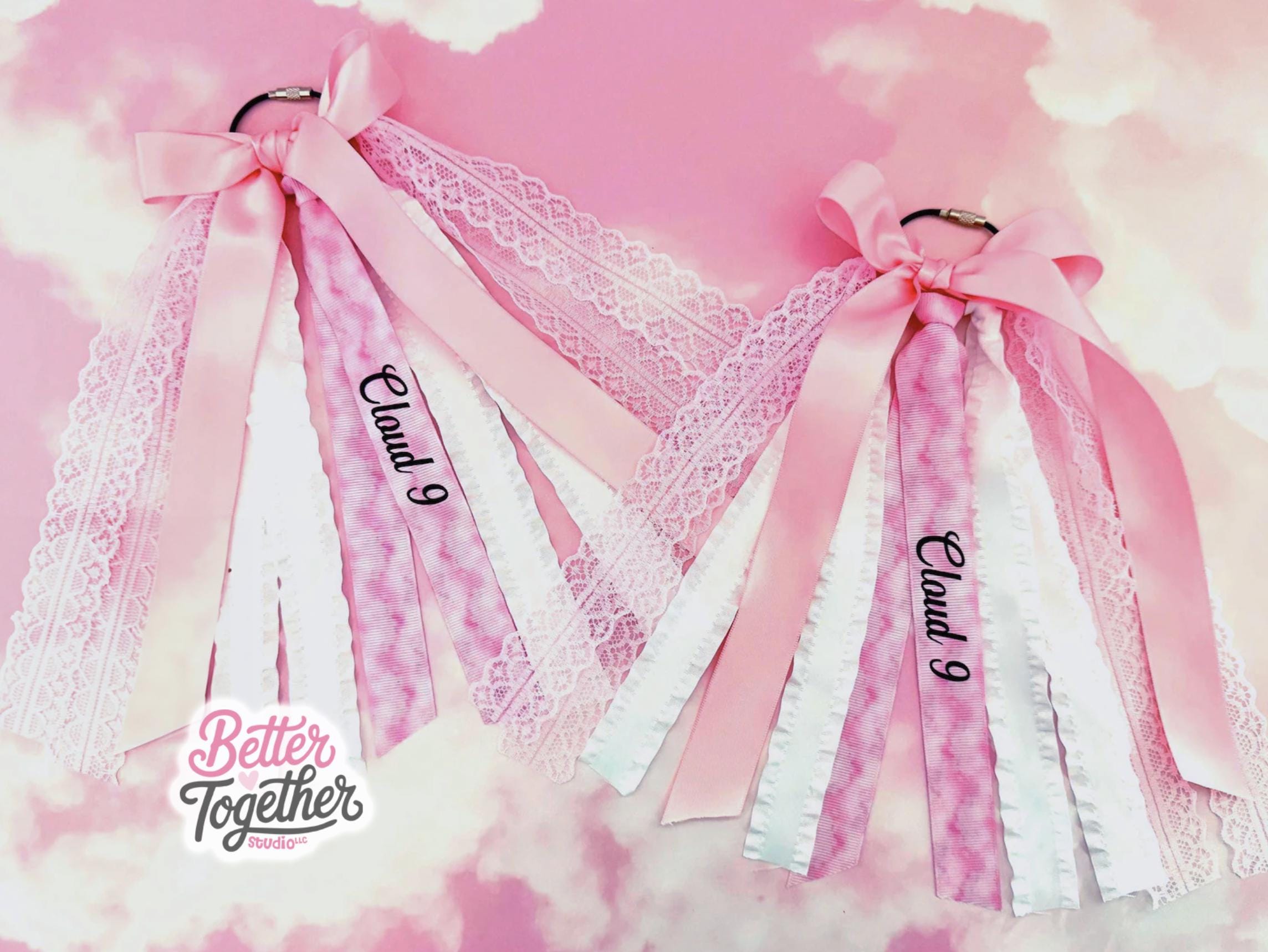 Boot Rivbons For Megan Megan Country Concert Boot Bows | Pink and White Boot Bows | Country ...