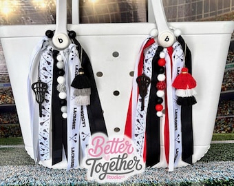 Personalized Lacrosse Bogg Bag Charm, LAX Bag Charm, Lacrosse Mom Gift, Lacrosse Bag Tag, LAX Mom, Lacrosse Tassel, Lax Tassel *CUSTOMIZE*