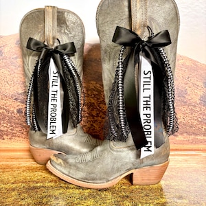 Still the Problem Boot Bows | Tennessee Orange | Concert Boot Bows | Orange Boot Bows | Morgan Inspired Boot Bows image 3