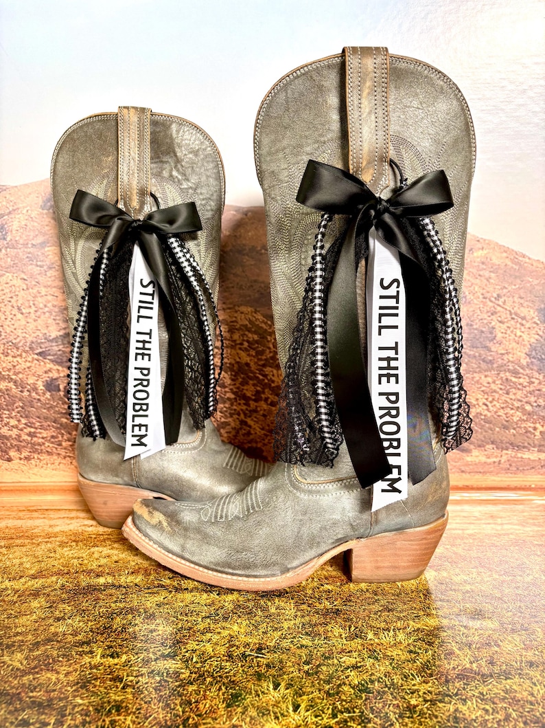 Still the Problem Boot Bows | Tennessee Orange | Concert Boot Bows | Orange Boot Bows | Morgan Inspired Boot Bows image 3