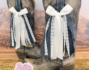 Fringe Country Concert Boot Bows | Fringe Boot Bows | Country Concert Boot Accessory | Concert Boot Bows I Boho Chic Bows