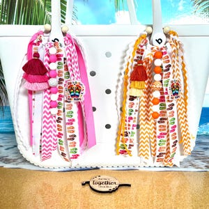 Life is Better in Flip Flops, Flip Flop Bag Charm, Bogg Bag Charm, Summer Bag Charm, Summer Bag Tassel, Pool Bag Tassel