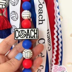 Personalized Volleyball Coach Bag Charm, Volleyball Coach Keychain, Personalized Volleyball Coach Gift, Coach Tassel *CAN BE CUSTOMIZED* image 5