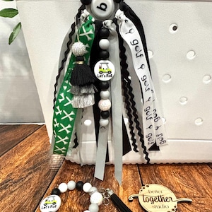 Personalized Golf Cart Tassel, Golf Cart Bag Charm, Lady Golfer Gift, Golf Mom, Golf Bag Accessory, Golf Keychain, Accessory, CAN CUSTOMIZE